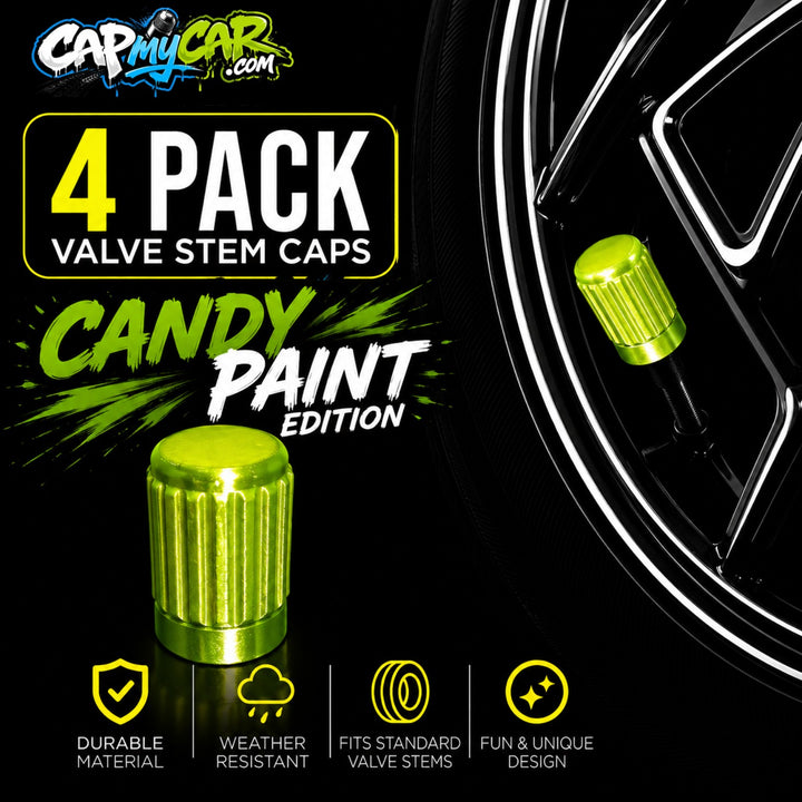 Candy Paint Tire Valve Caps