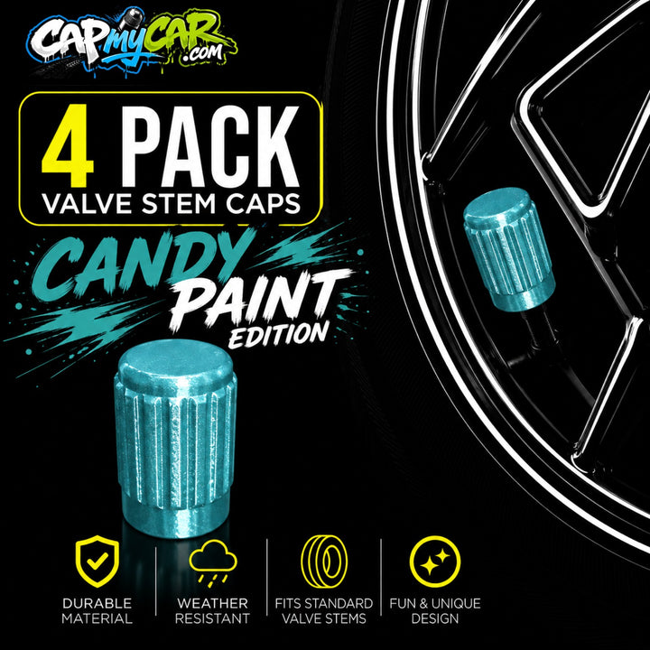 Candy Paint Tire Valve Caps