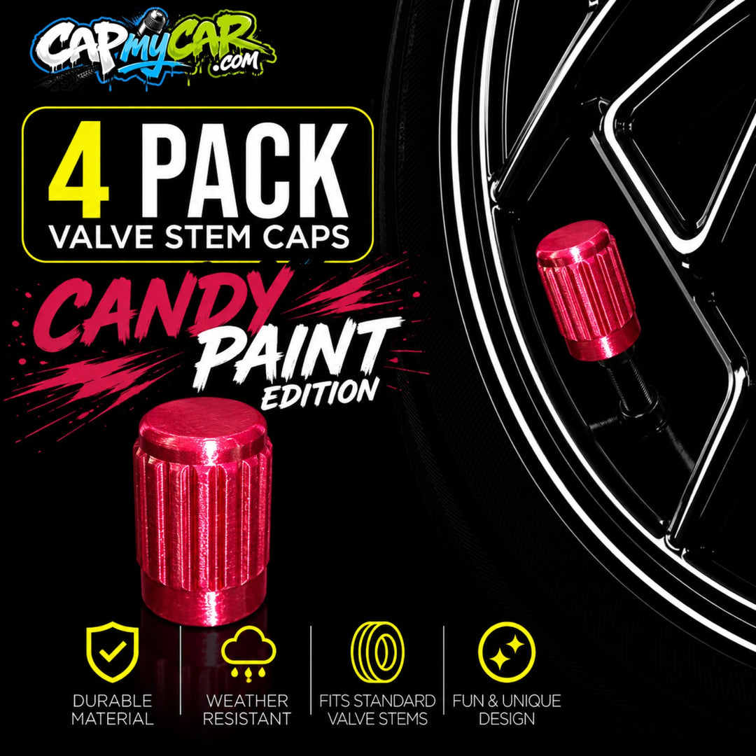 Candy Paint Tire Valve Caps