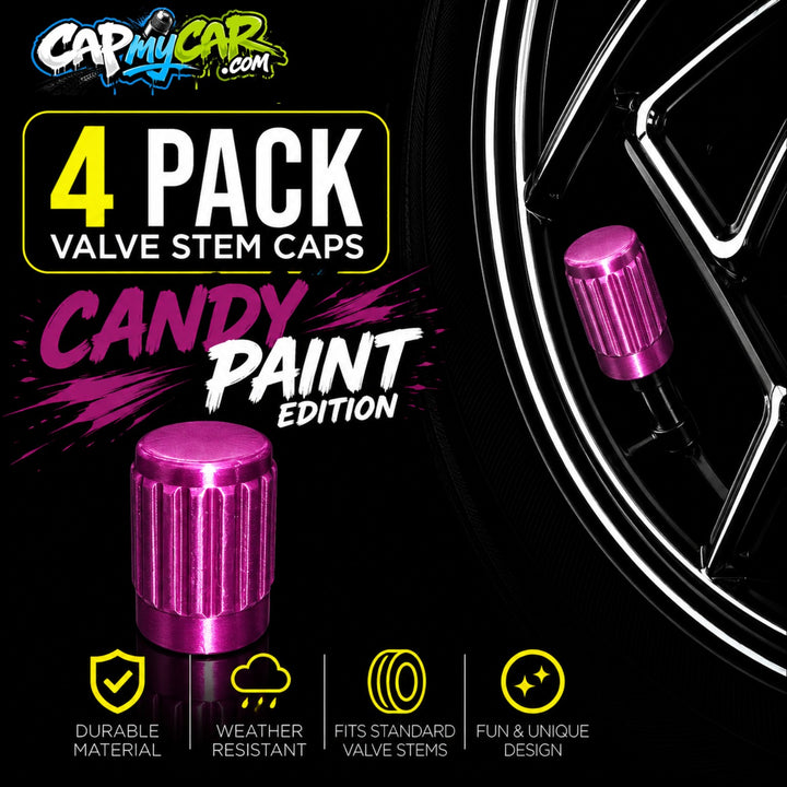 Candy Paint Tire Valve Caps