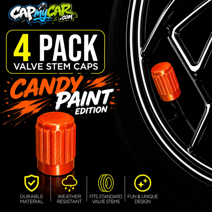 Candy Paint Tire Valve Caps