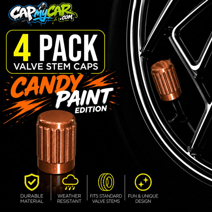 Candy Paint Tire Valve Caps