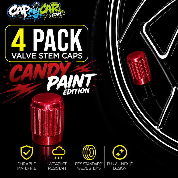 Candy Paint Tire Valve Caps