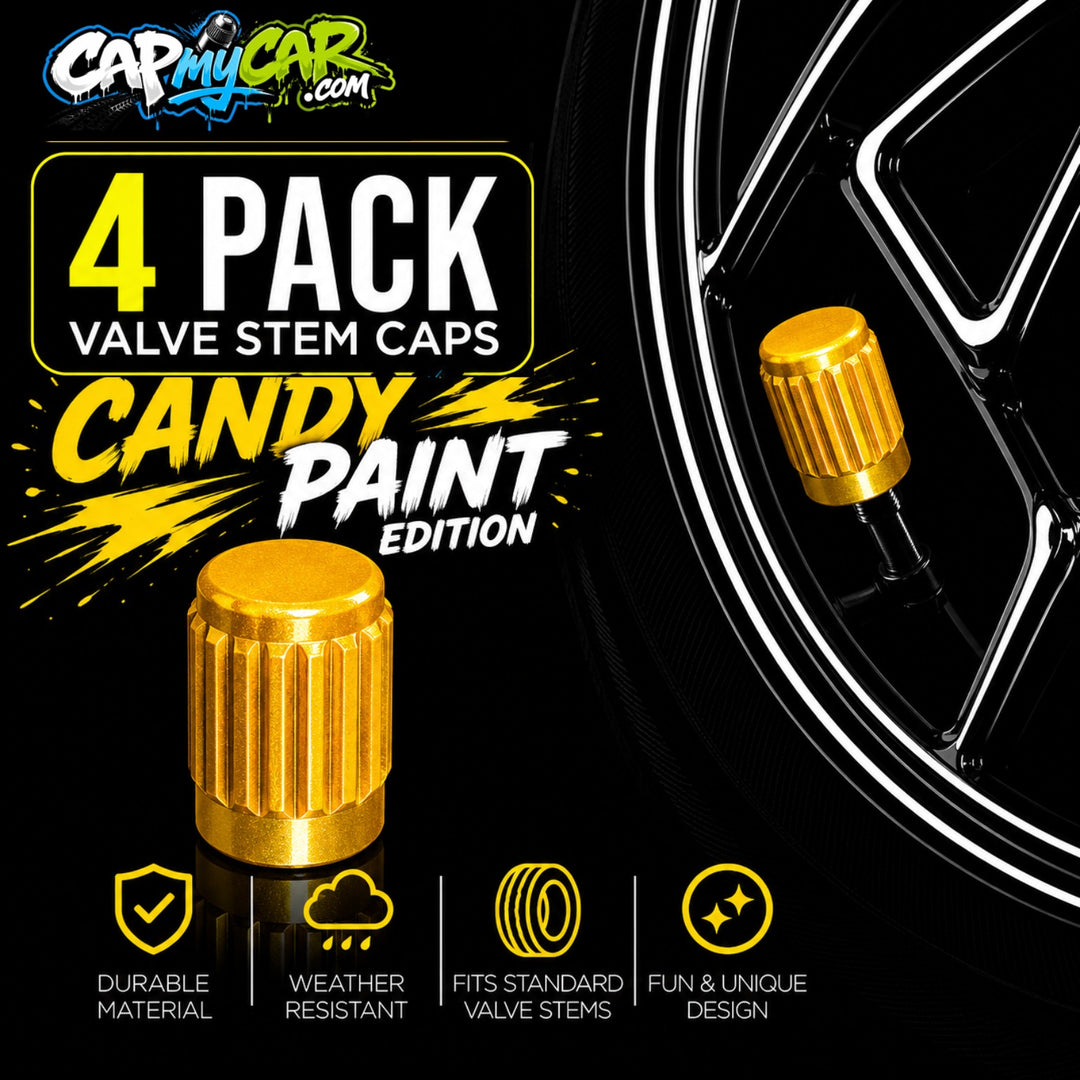 Candy Paint Tire Valve Caps