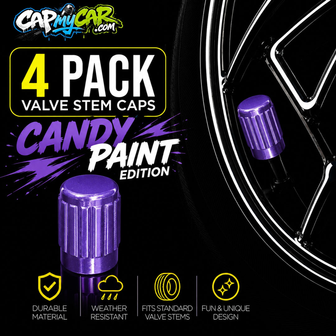 Candy Paint Tire Valve Caps