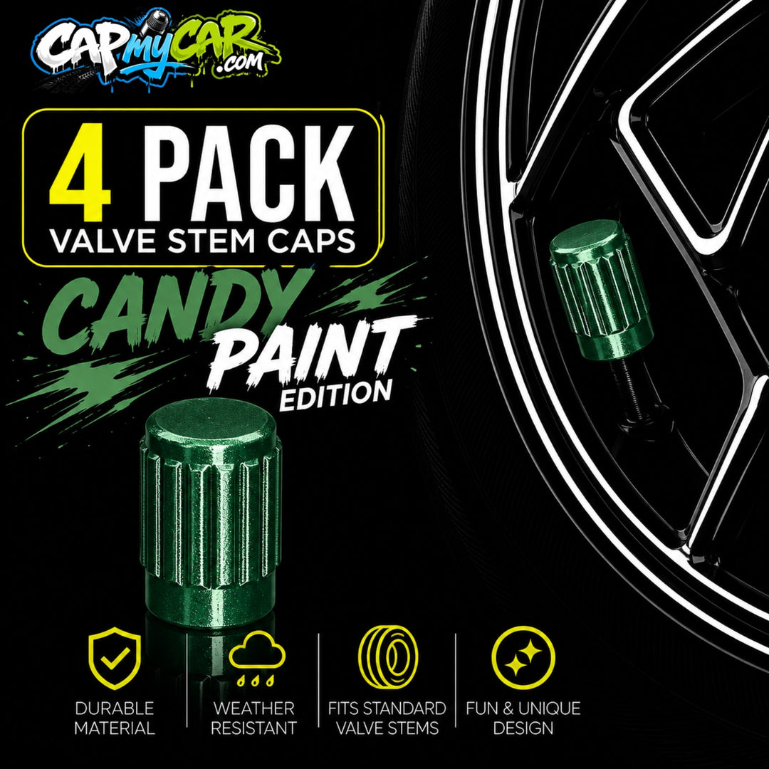 Candy Paint Tire Valve Caps
