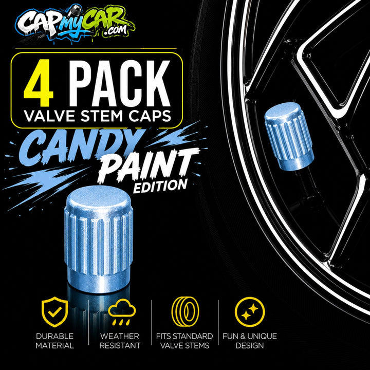 Candy Paint Tire Valve Caps
