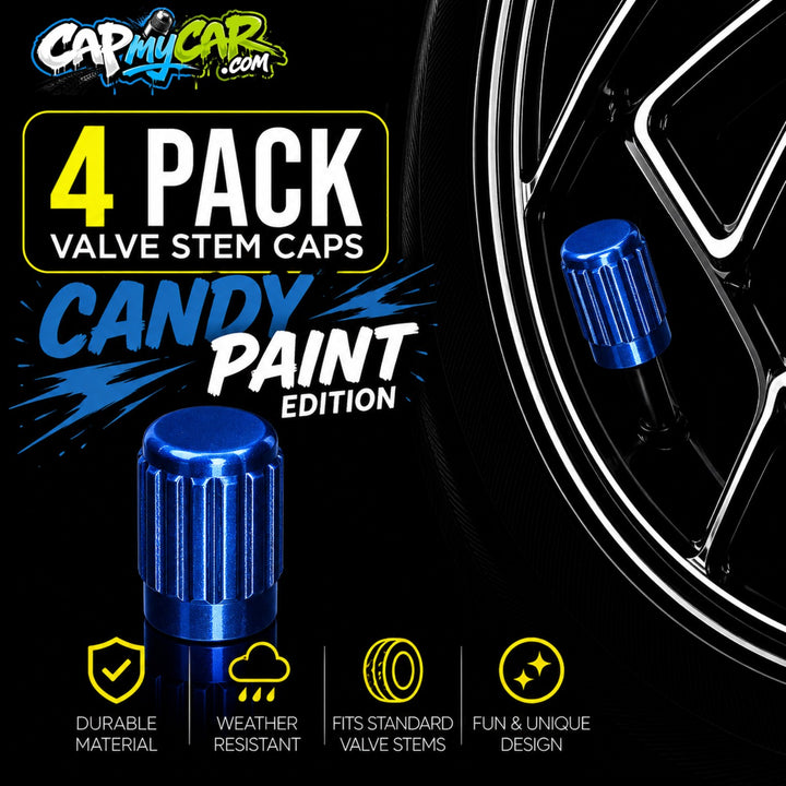Candy Paint Tire Valve Caps