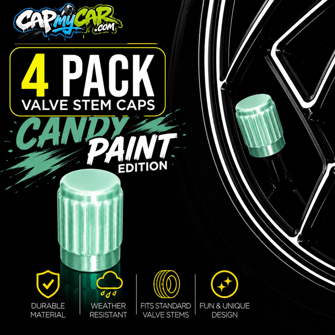 Candy Paint Tire Valve Caps