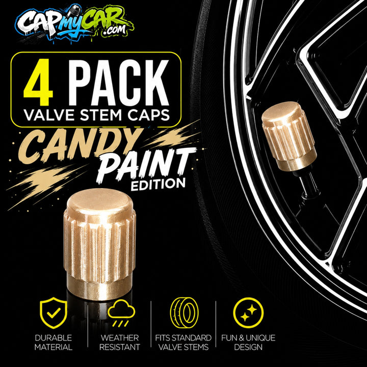 Candy Paint Tire Valve Caps