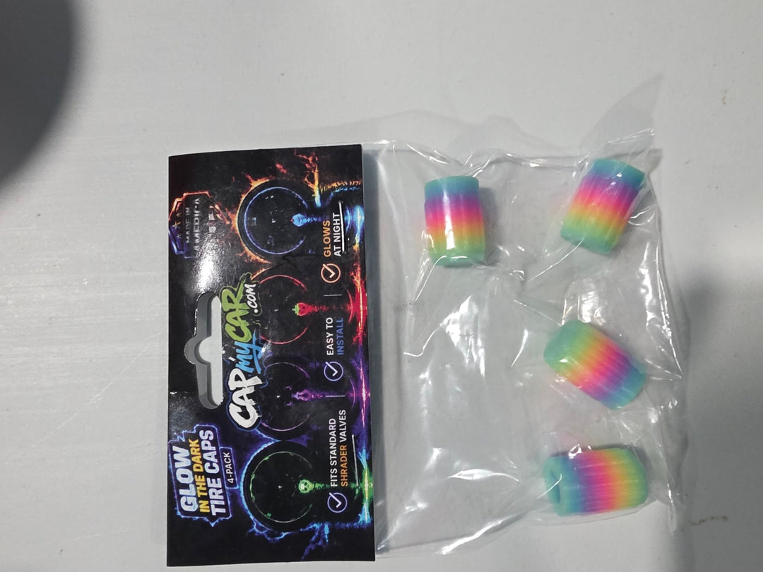 Glow in the Dark Rainbow Valve Stem Caps (4 Pack)