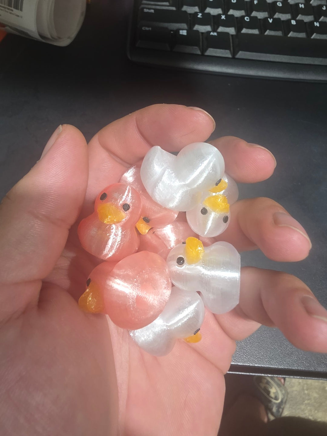 Translucent Rubber Duck Valve Stem Caps (4 Pack) – Clear Color Duck Tire Valve Covers for Cars, Trucks, Jeeps, Bikes &amp; SUVs