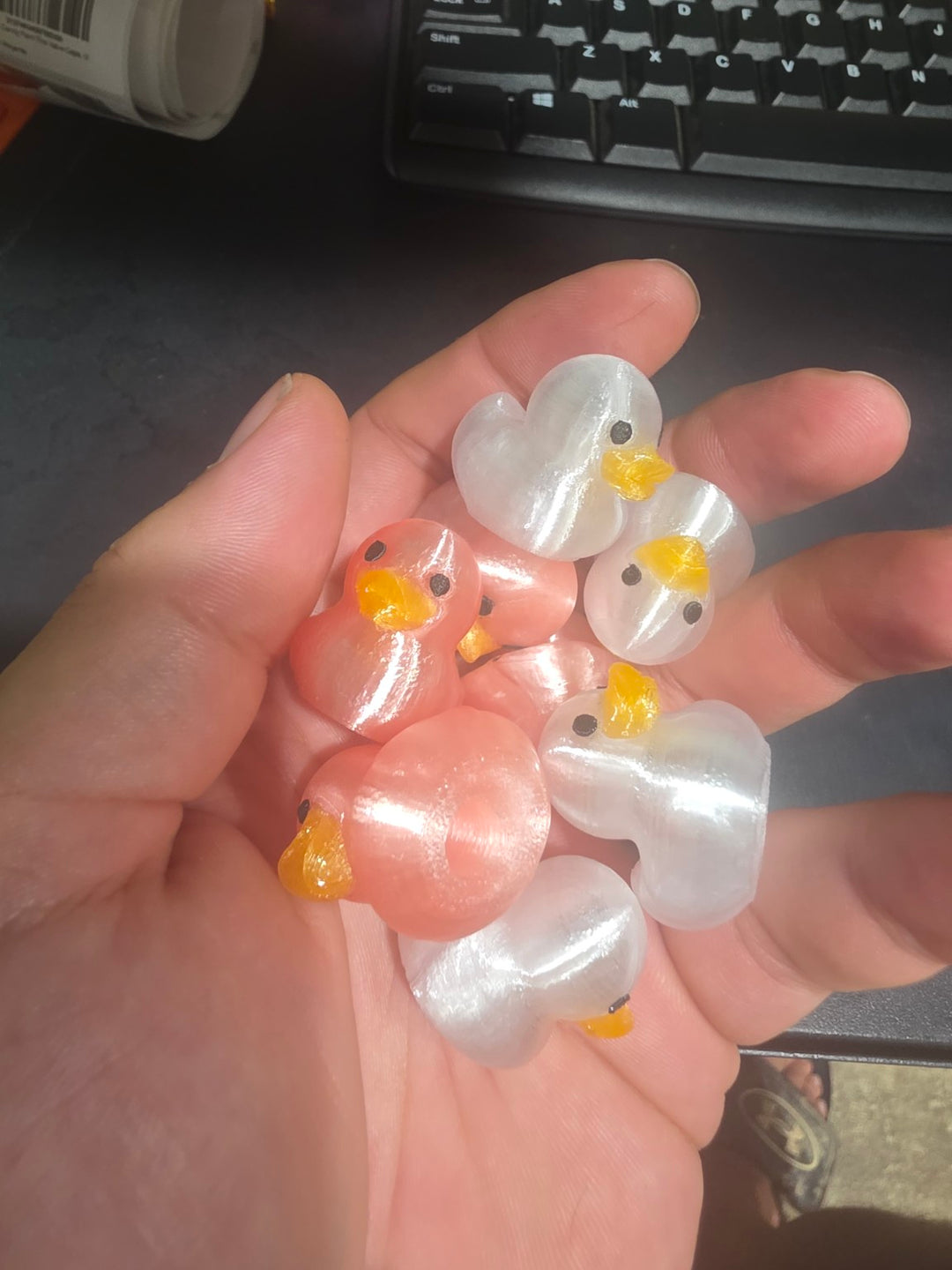 Translucent Rubber Duck Valve Stem Caps (4 Pack) – Clear Color Duck Tire Valve Covers for Cars, Trucks, Jeeps, Bikes &amp; SUVs