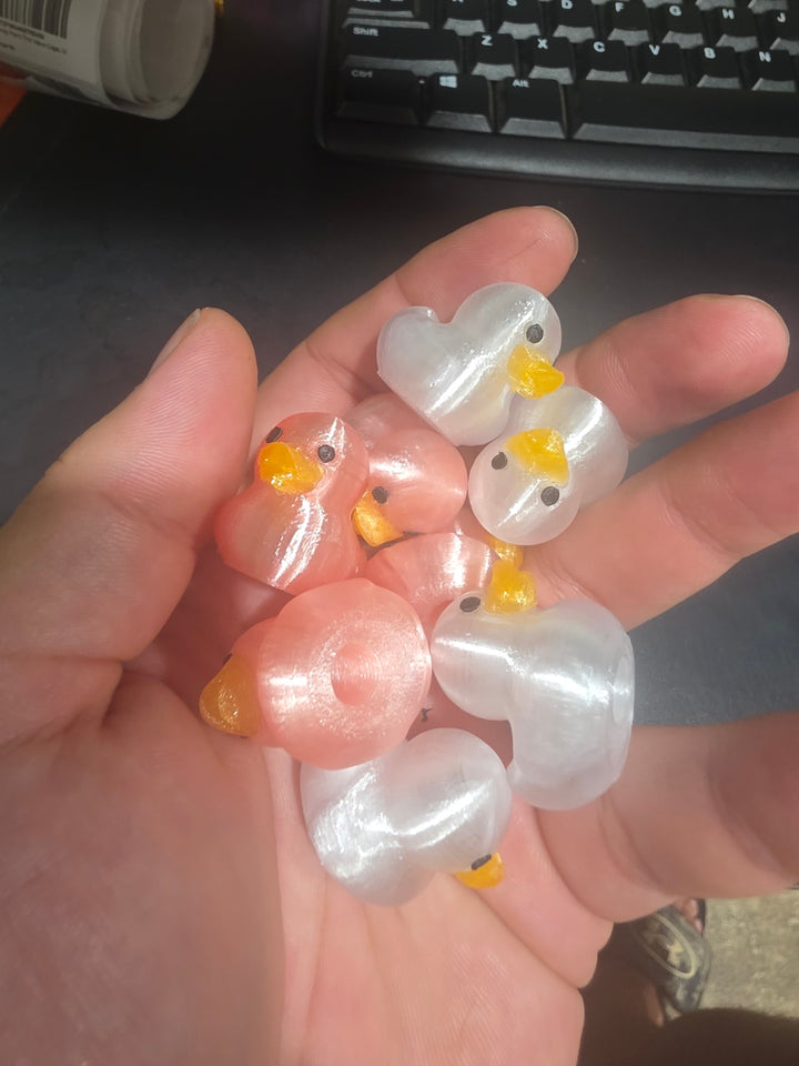 Translucent Rubber Duck Valve Stem Caps (4 Pack) – Clear Color Duck Tire Valve Covers for Cars, Trucks, Jeeps, Bikes &amp; SUVs