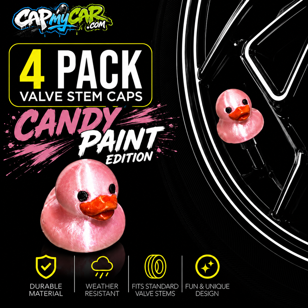 Candy Paint Duck Valve Stem Caps (4 Pack)