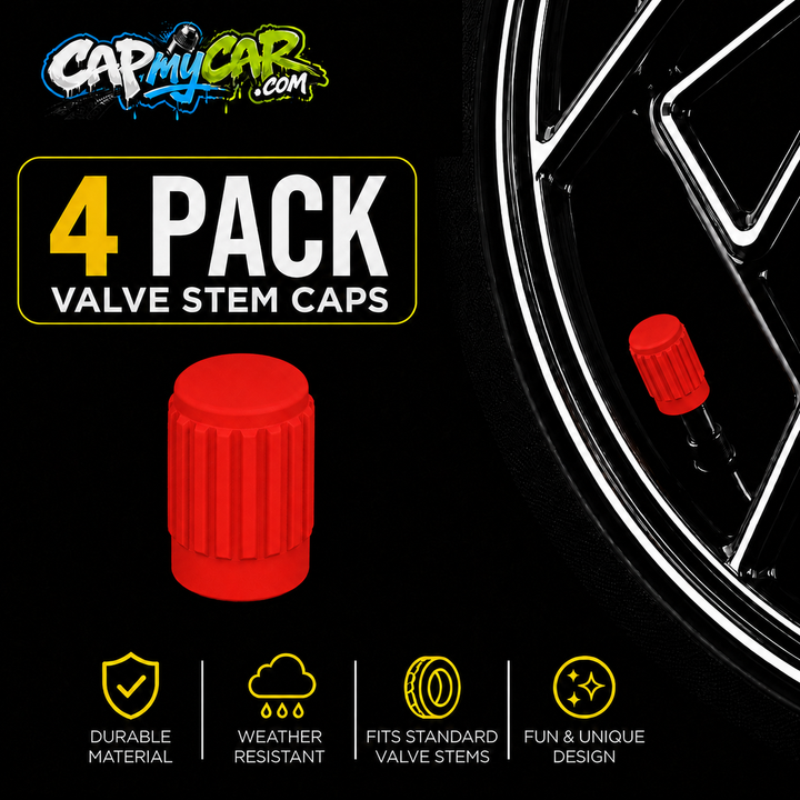 Basic Valve Stem Caps (4 Pack)