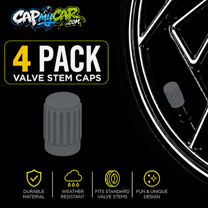 Basic Valve Stem Caps (4 Pack)