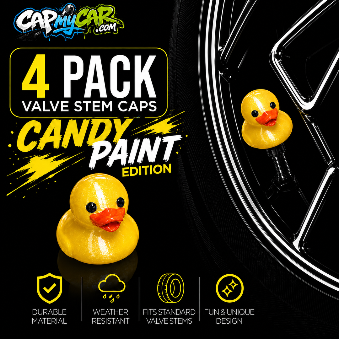Candy Paint Duck Valve Stem Caps (4 Pack)