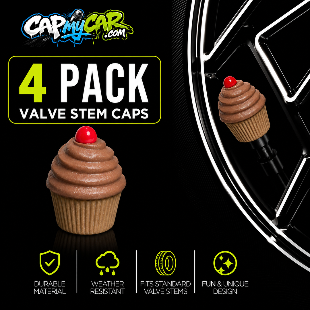 Cupcake Cute Valve Stem Caps 4 Pack