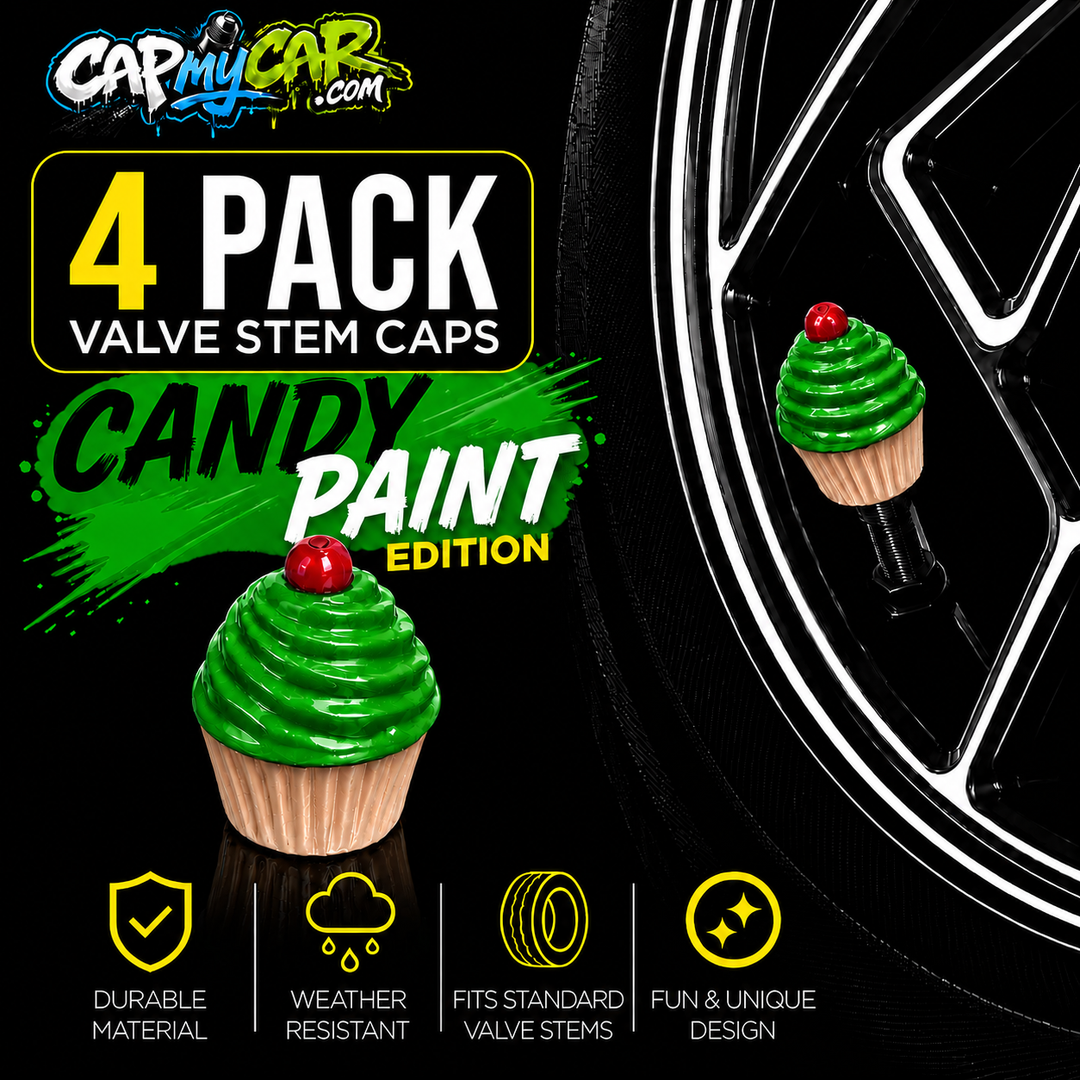 Candy Paint Cupcake Valve Stem Caps (4 Pack)