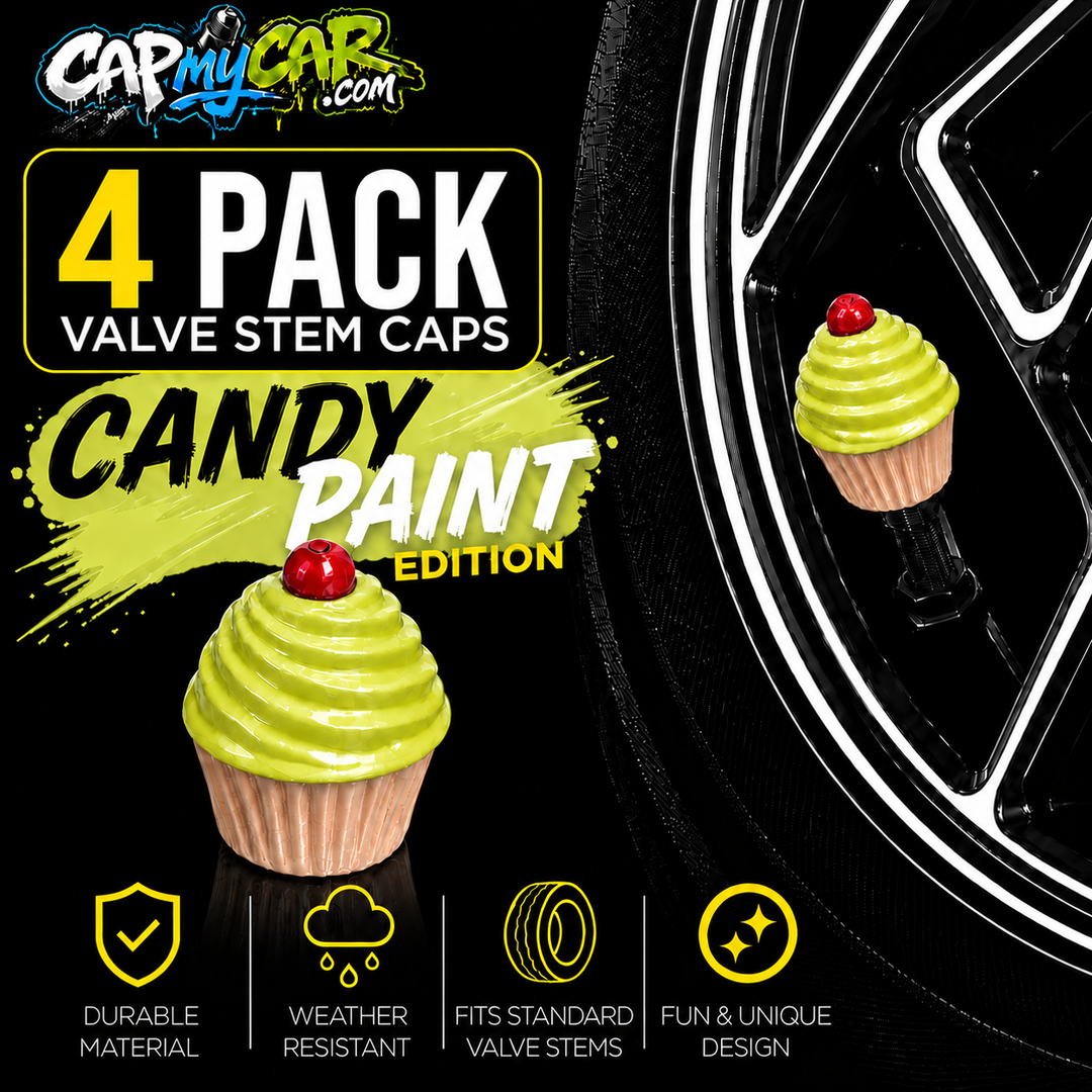 Candy Paint Cupcake Valve Stem Caps (4 Pack)