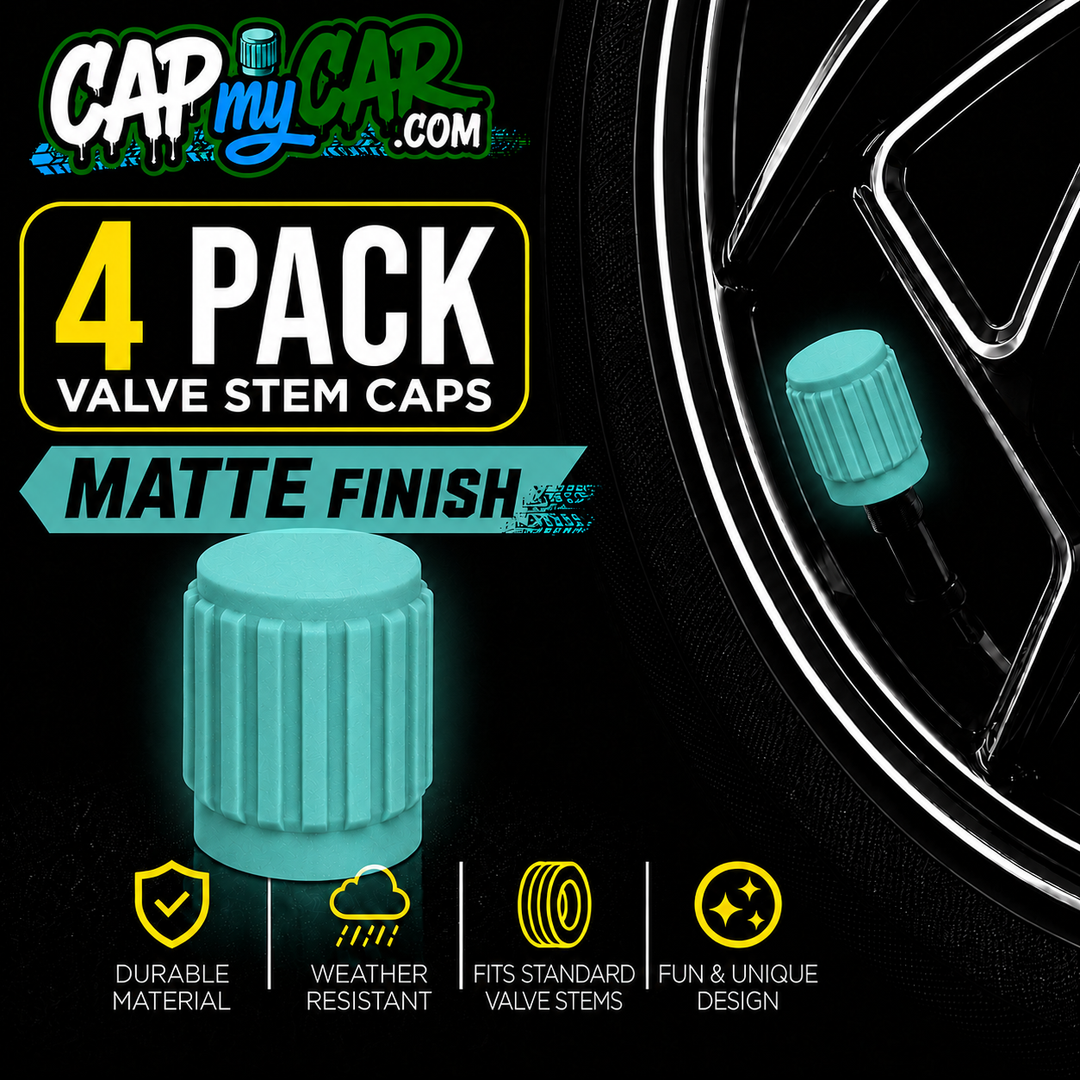 Matte Tire Valve Stem Caps (4 Pack) – Custom Matte Valve Covers for Cars, Trucks &amp; Bikes | Cap My Car
