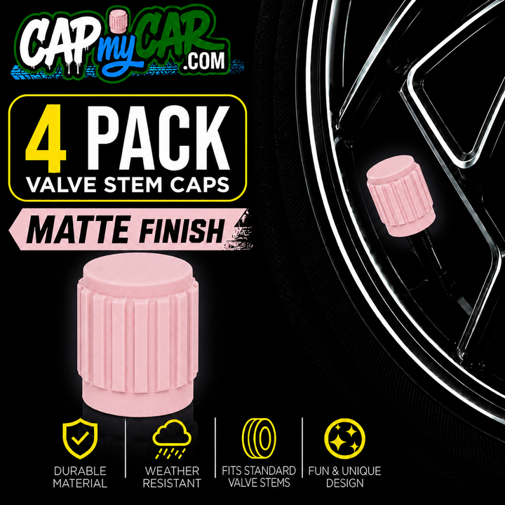 Matte Tire Valve Stem Caps (4 Pack) – Custom Matte Valve Covers for Cars, Trucks &amp; Bikes | Cap My Car