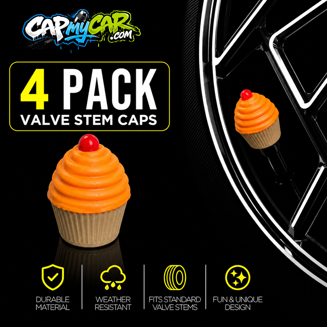 Cupcake Cute Valve Stem Caps 4 Pack