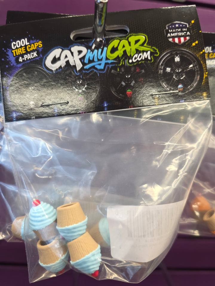 Cupcake Cute Valve Stem Caps 4 Pack