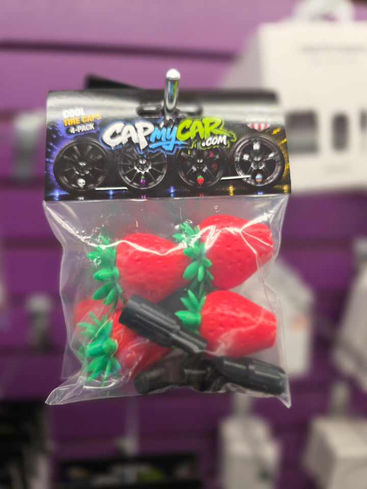 Strawberry Tire Valve Caps