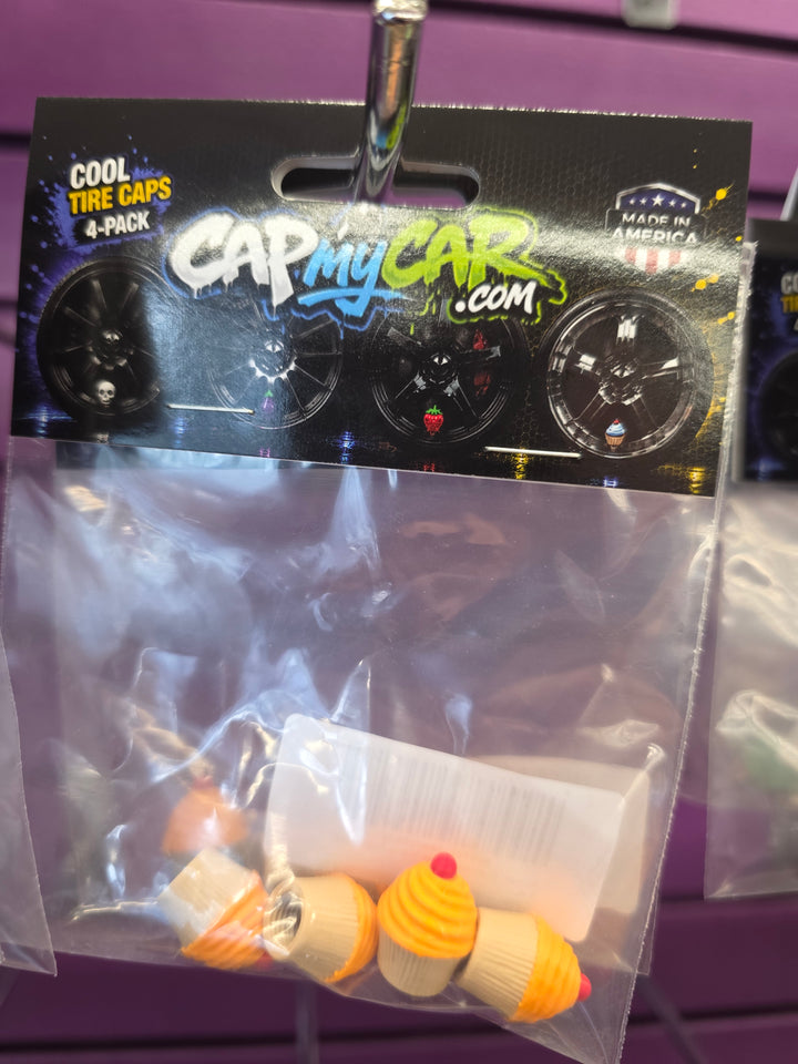 Cupcake Cute Valve Stem Caps 4 Pack