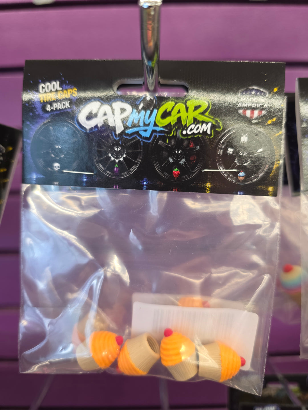 Cupcake Cute Valve Stem Caps 4 Pack