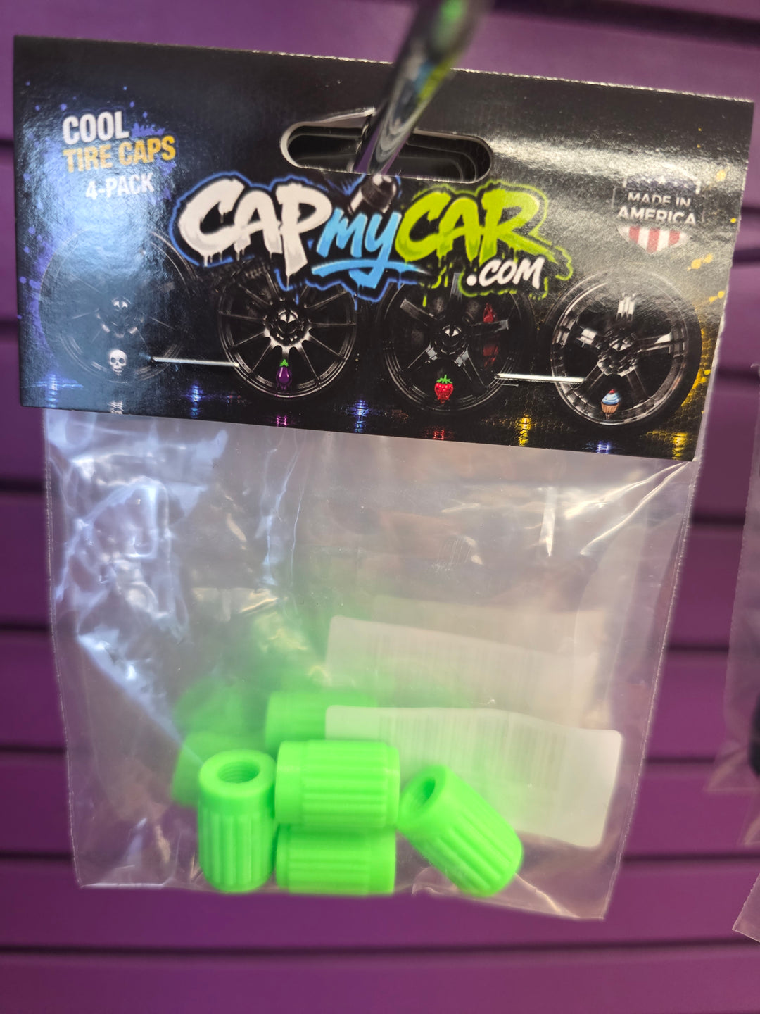Neon Tire Valve Caps