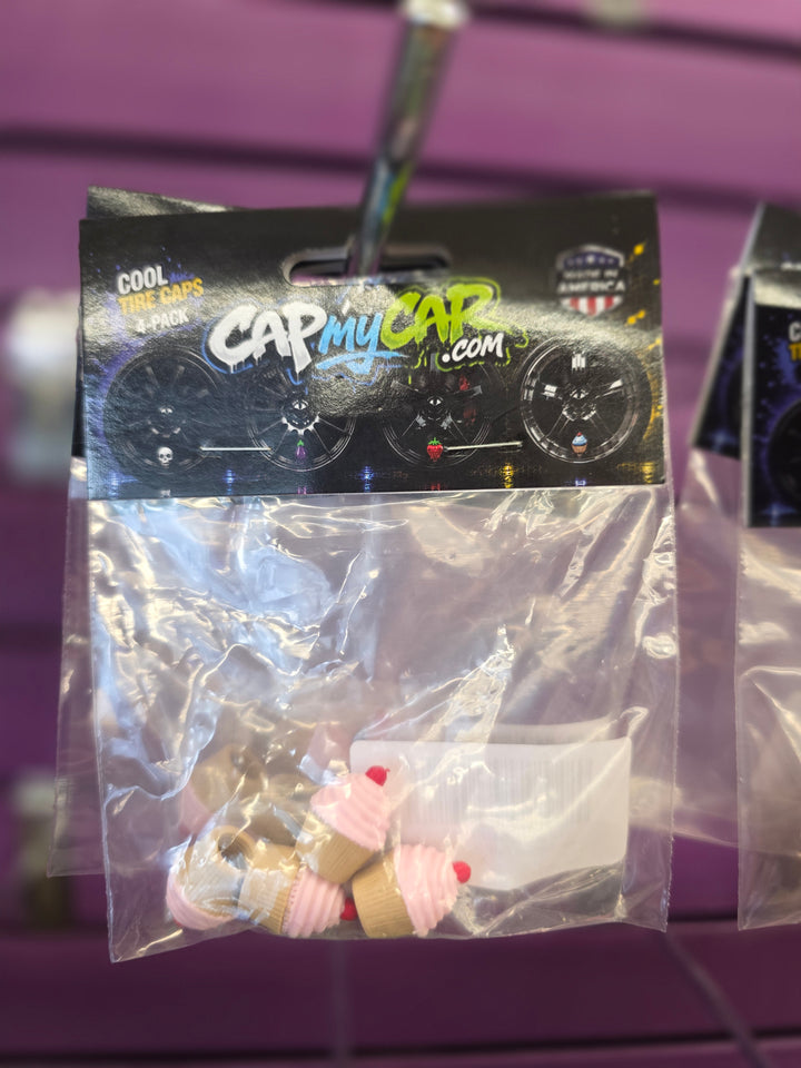 Cupcake Cute Valve Stem Caps 4 Pack
