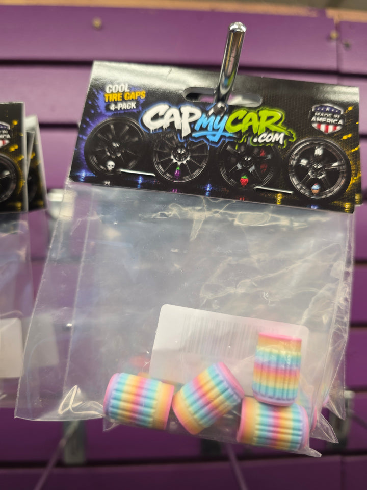 Rainbow Tire Valve Caps