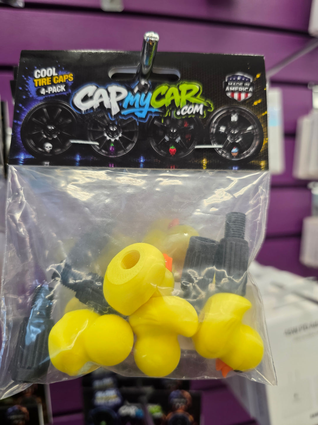 Rubber Duck Novelty Valve Stem Caps 4 Pack