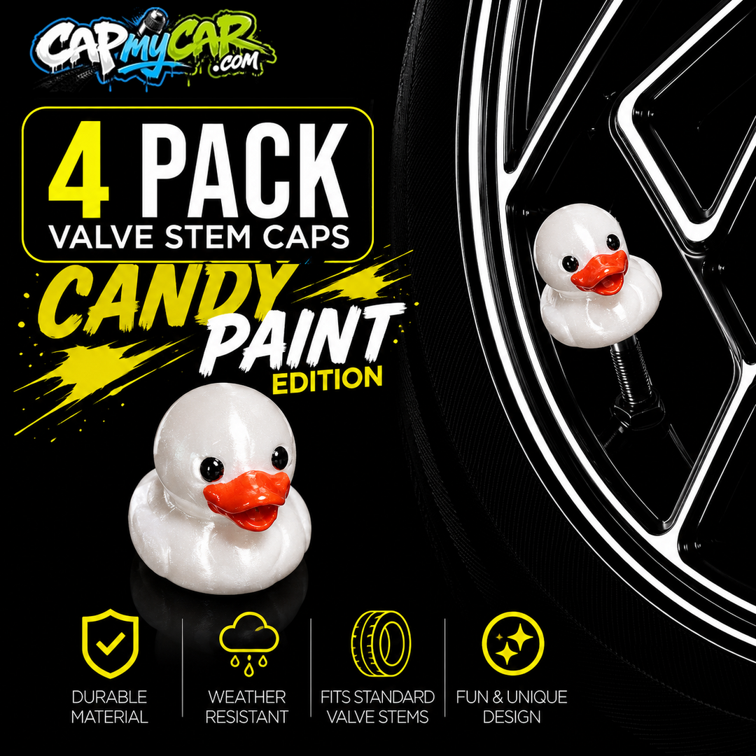Candy Paint Duck Valve Stem Caps (4 Pack)