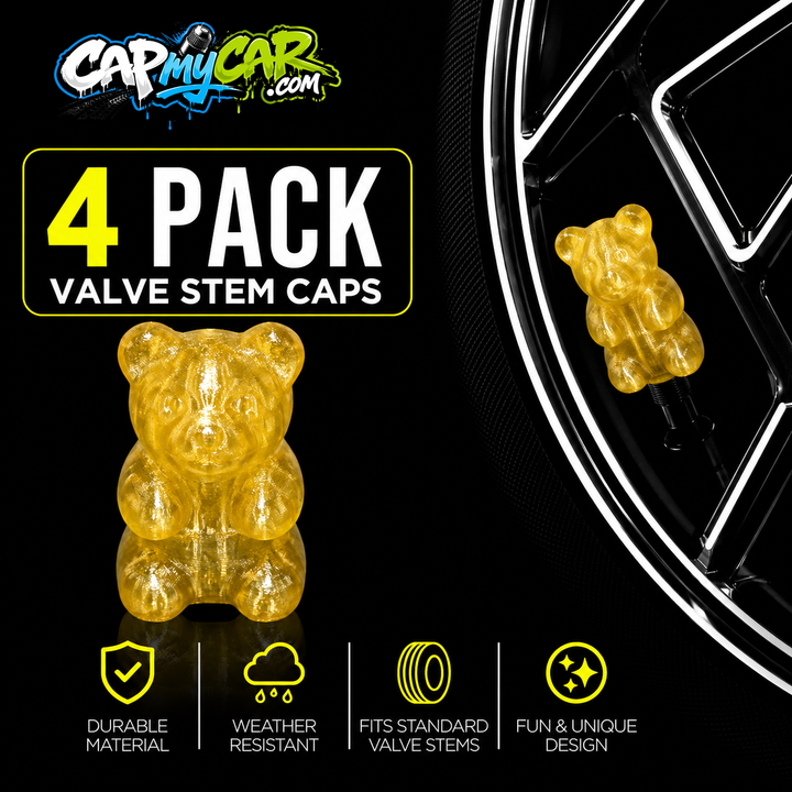 Gummy Bear Valve Stem Caps – Cute Candy 4 Pack